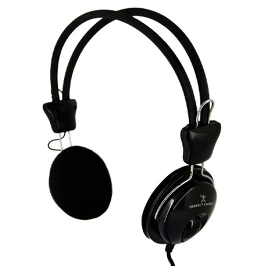 Audifono diadema alambrico Perfect Choice color Negro 3.5mm 1.5m