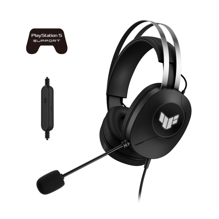 Audifonos diadema ASUS A302 TUF H1 GEN II USB A sonido envolvente 7.1 control compatible PS5