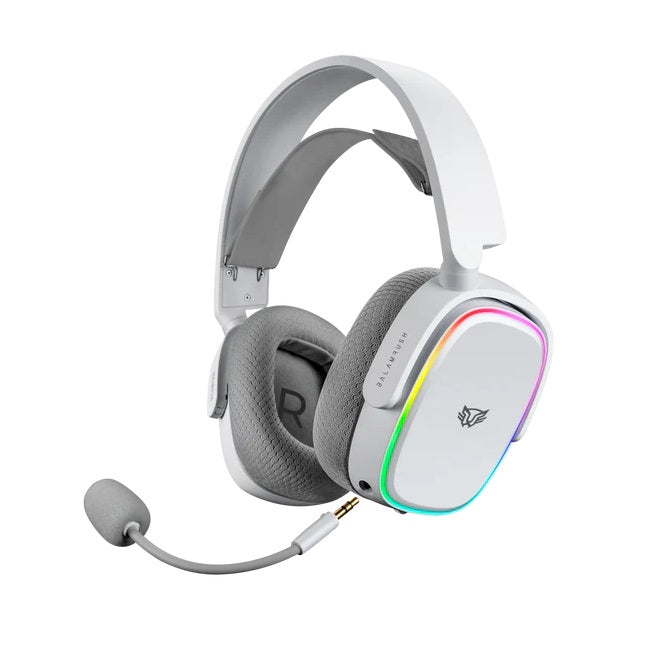 Audifonos Balam Rush Aeon HS999 Over-Ear Blanco Inalambricos USB 7.1 Canales RGB Tapas y Banda Intercambiable Microfono Flexible