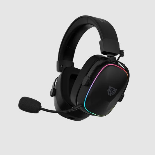 Audifonos Balam Rush Gamer Inalambricos Aeon Expert HS1100 RGB Negro Micro Desmontable Bluetooth 5.3 Dongle 2.4 MHz y Aux