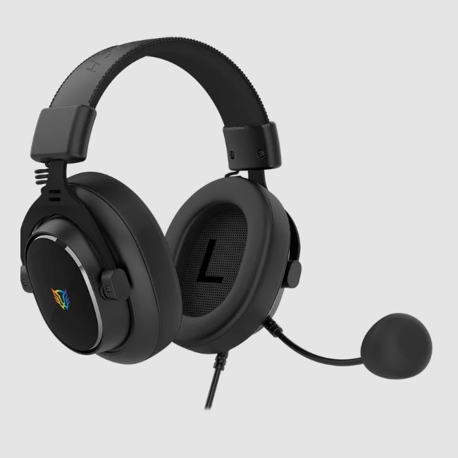 Audífonos Balam Rush Gamer Aviator Expert HA777 Negro Alambricos Over Ear Bocinas 53 mm + Microfono Desmontable Compatible con PC Dispositivos móviles Consolas RGB Conexión USB