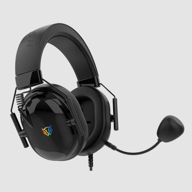 Audifonos Balam Rush Gamer Aviator Level HA757 Negro Alámbricos Over Ear Bocinas 53 mm Microfono Fijo RGB + Conexión USB Legend