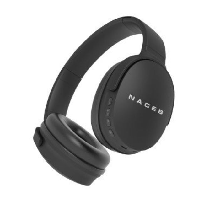 Audifonos Diadema Naceb Alambrico/Inalambrico 3.5mm con Microfono Bluetooth modelo NA-0319 color Negro