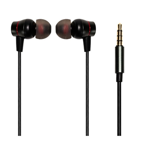 Audifonos alambrico Naceb color Negro IN-EAR AUX Jack con control