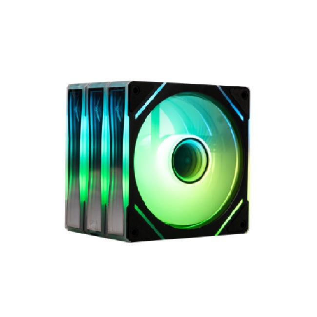 Kit de 3 enfriamiento Naceb ARGB de 120mm modelo NA-0650N color Negro