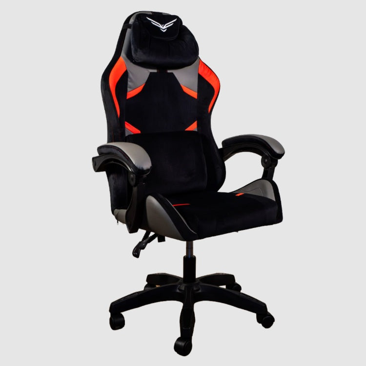 Silla gamer Naceb Bloodline Rage color Negro con diseño Gris con Naranja soporta hasta 120 kg