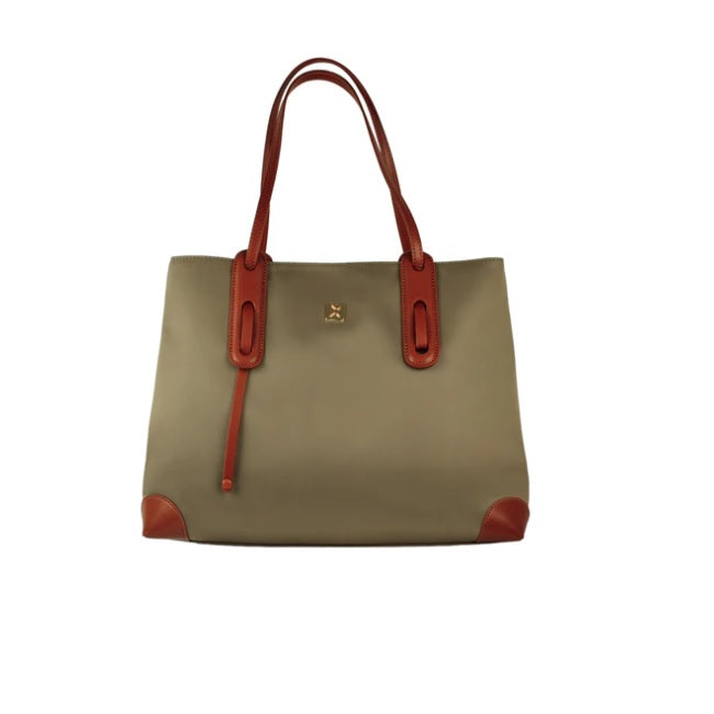 Bolso Perfect Choice para laptop Sahara modelo PC-084891 color Café con Naranja