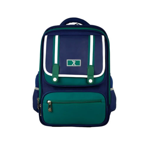 Mochila escolar Perfect Choice para niños Brumby modelo PC-085188 color Azul con Verde