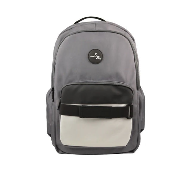 Mochila escolar Perfect Choice para niños Loopy modelo PC-085201 color Gris