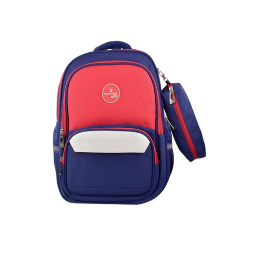 Mochila Escolar Perfect Choice para niños Bookery modelo PC-085232 color Azul con Rojo