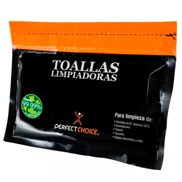 Toallas limpiadoras Pefect Choice LCD y notebook 20pz modelo PC-030270