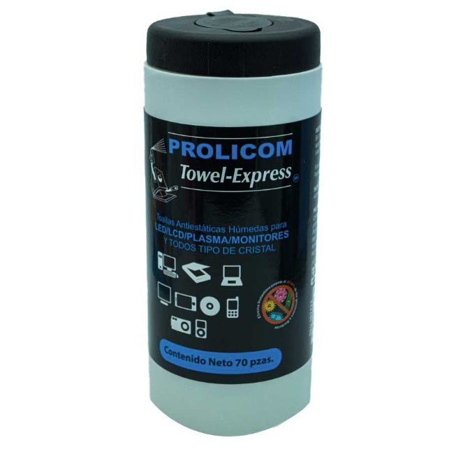 Toallas Humedas para pantallas Prolicom Towel Express 70 piezas