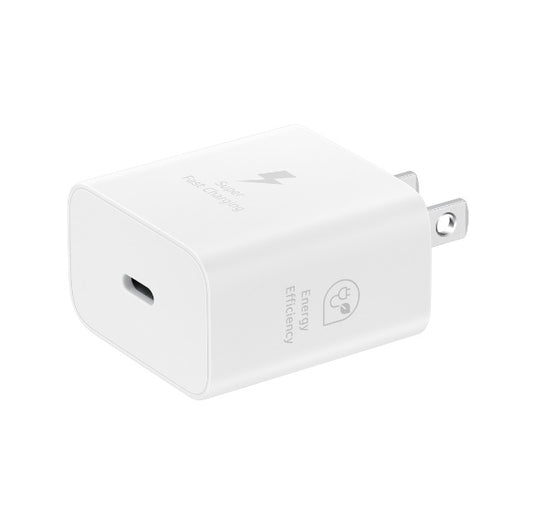 Adaptador de corriente Samsung EP-T2510NWEGMX 25W USB tipo C 120 V AC 230 V AC Entrada - 5 V DC/3A 9 V DC salida / Blanco