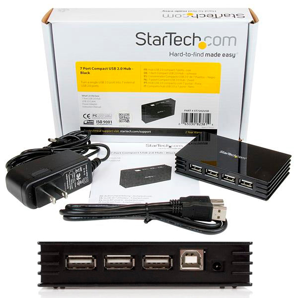 HUB STARTECH CONCENTRADOR USB 2.0 PERP COMPACTO DE 7 PUERTOS USB HI SPEED