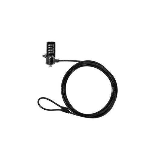CANDADO PARA LAPTOP TECHZONE DE COMBINACION TIPO T 3MM 1.8M