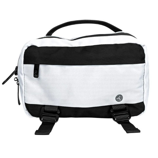Bolsa Cangurera Techzone SMARTBAG Gris c/Negro 23x15x8cm Exterior y Forro 100% poliéster 4 Bolsas Internas 1 Bolsa Malla 2 Bolsas Frontales 2 CorreasPortabotellas