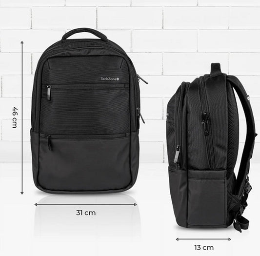 Mochila Techzone MAX II para portatil 16p Negro Forro 100% Poliester 46 x 32 x 16 cm