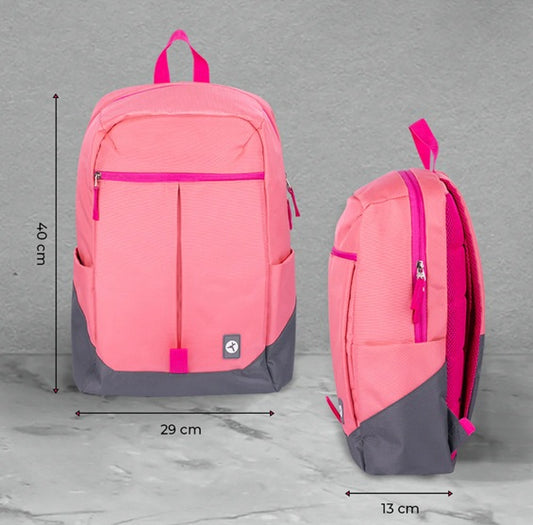 Mochila Techzone Rainbow para portatil 16p Rosa c/gris y fucsia Forro 100% Poliester 43 x 30 x 14 cm