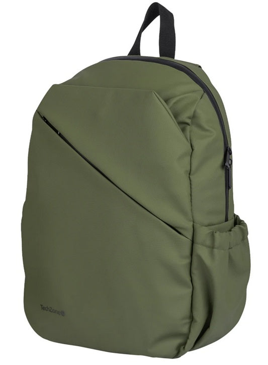 Mochila Techzone Style para portatil 16p Verde Exterior y Forro 100% Poliester 44 x 30 x 14 cm