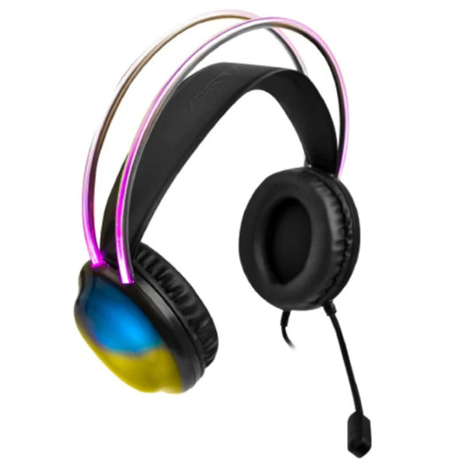 Diadema Voltred gamer transparente RGB Helumo modelo V-930730