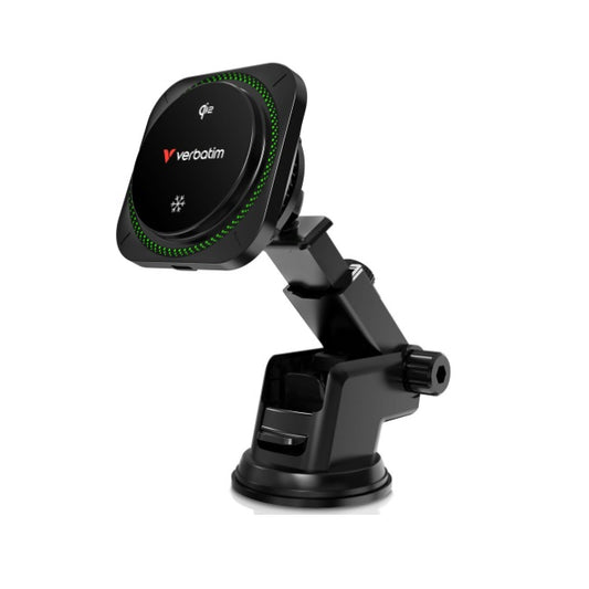 Cargador inalambrico Verbatim magnetico para coche N Drive Qi2 con iluminacion RGB color Negro