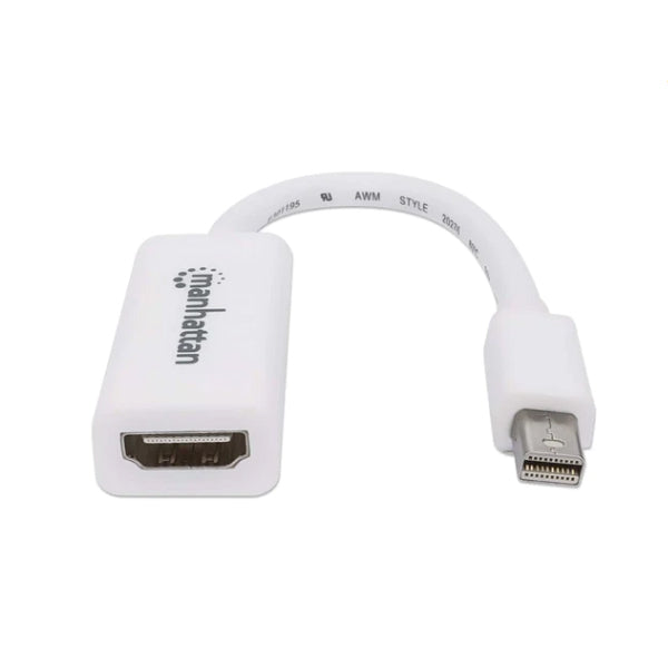 Adaptador Manhattan Mini DisplayPort a HDMI Blanco