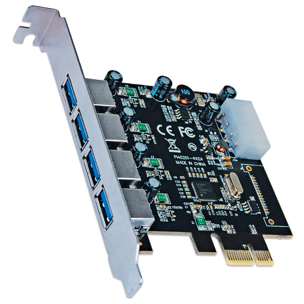 Tarjeta PCI Express Manhattan de USB 4 puertos 3.0 5Gbit/s