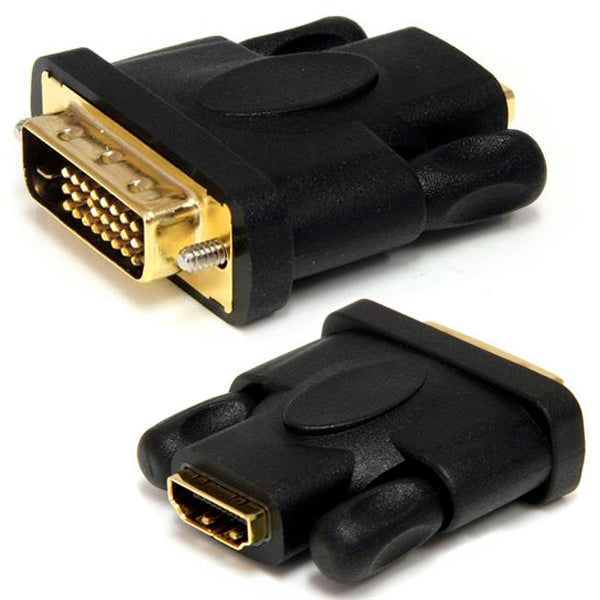 ADAPTADOR STARTECH HDMI A DVI - DVI-D MACHO - HDMI HEMBRA - CONVERTIDOR - NEGRO