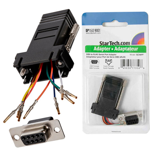 Adaptador Modular Startech de Serial DB9 a RJ45 - Hembra a Hembra Modelo GC98FF