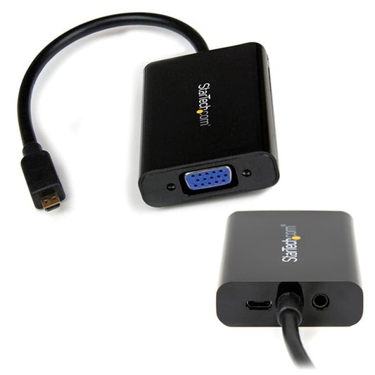 Convertidor Startech de Video y Audio Micro HDMI a VGA - 1920x1200 Modelo MCHD2VGAA2