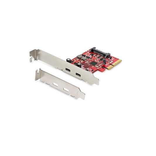 Tarjeta Adaptadora Startech PCI Express de 2 Puertos USB-C 3.2 Gen 2 a 10Gbps Interno Solo Datos Modelo PEXUSB312C3