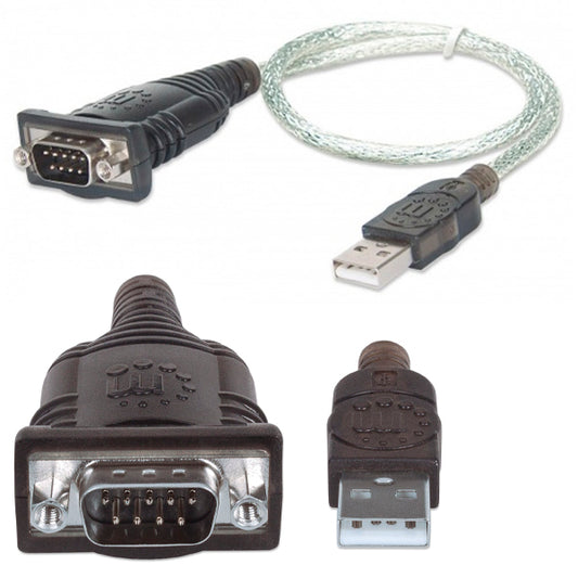 Convertidor Manhattan USB a Serial DB9M 1.8 M 115Kbps