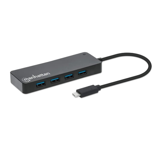 Hub USB Manhattan USB C con 7 Puertos USB A 5Gbps negro