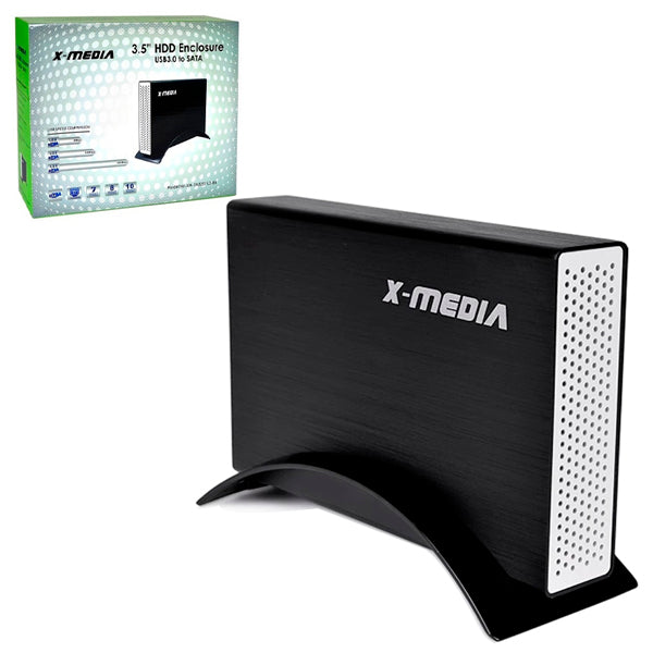 KIT P/CREAR HD 3.5 EXTERNO USB 3.0 SATA NEGRO XMEDIA EN-3251U3-BK