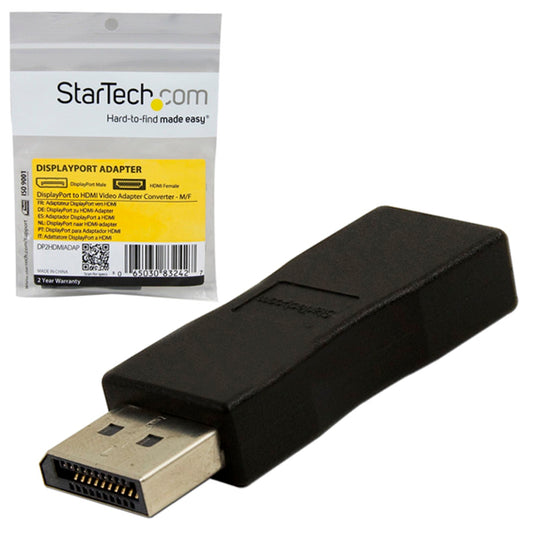 Adaptador Startech DisplayPort a HDMI - Conversor Adaptador de Video Compacto DP a HDMI 1920x1200 Audio 7.1 Modelo DP2HDMIADAP
