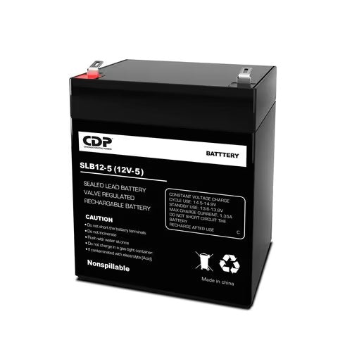 Batería CDP SLB125 sellada de repuesto para No Break LSB 12V/5Ah medidas 90x70x106mm
