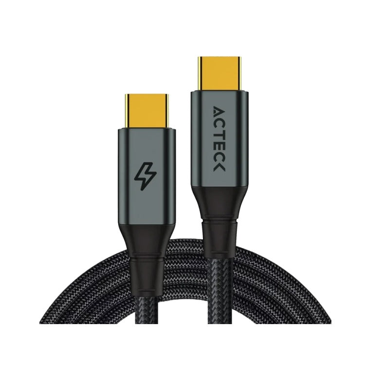 Cable Acteck de 1m 20Ggps 100W 4K 60 Hz USB C 3.2 Lynx Pro CC810 Power Delivery titanio AC-945127