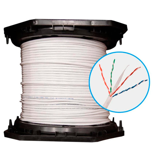 BOBINA BELDEN CABLE UTP CAT6E USO INTERIOR BLANCO 2412009A1000 305 MTS 100% COBRE 23AWGRISER 1000FT ESPECIAL PARA INSTALACIONES