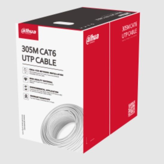Bobina Dahua DH-PFM923I-6UN-C blanco cable UTP Cat6 uso interior 100 % cobre interior 305 m