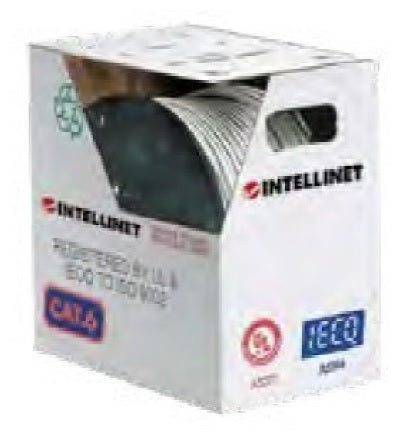 Bobina Intellinet CAT 6 305m Azul 100% Cobre Solida