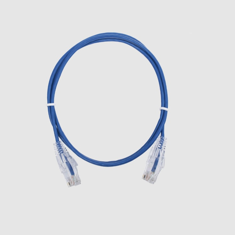 Cable LinkedPRO LP-UT6-100-BU28 de Parcheo Slim UTP Cat6 - 1 Metro (3.28 Pies) Azul, Diametro Reducido (28 AWG)