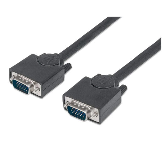 Cable Manhattan para Monitor VGA 1.8m Negro 8mm