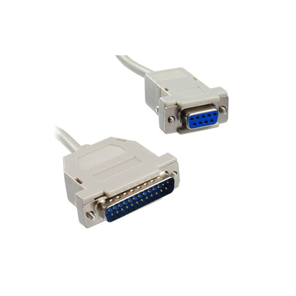 CABLE NULL MODEM DB9H-DB25M 1.8