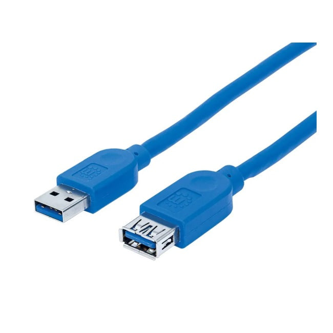 Cable Manhattan Extencion USB A 3.2 1m Azul