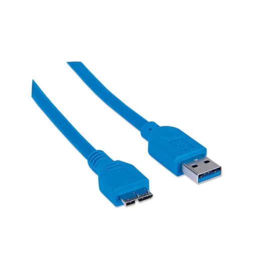 CABLE USB V3.0 A-MICRO B2.0M AZUL