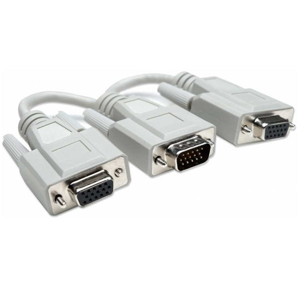 Cable Manhattan VGA a 2 VGA (tipo Y) Blanco