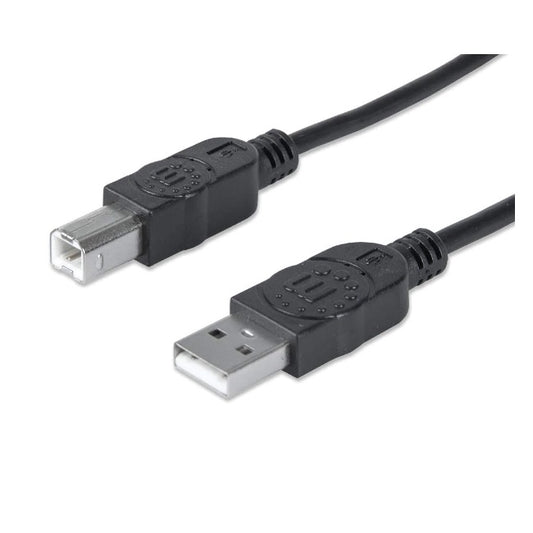 Cable Manhattan para Impresora USB A a USB B 1.8m Negro 480Mbps
