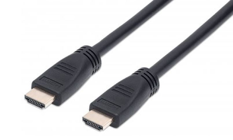 Cable Manhattan HDMI 8m 4K 60Hz 3D para pared protege contra potenciales riesgos de incendio Negro