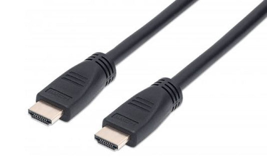 Cable Manhattan HDMI 8m 4K 60Hz 3D para pared protege contra potenciales riesgos de incendio Negro