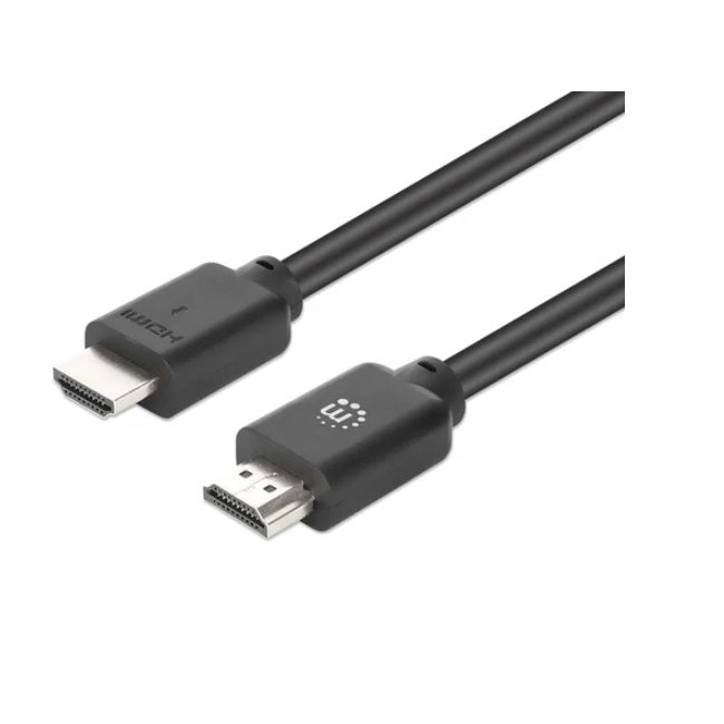 Cable Manhattan HDMI 2m 4K 60Hz 3D con Ethernet Contactos Chapados en Oro Doble Apantallamiento